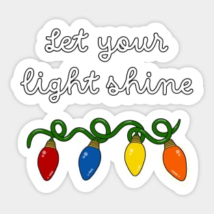 Let your Light Shine Christmas Lights Sticker